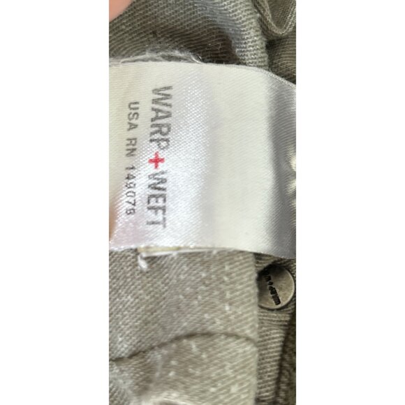 Warp + Weft Olive Green Slim Fit Stretch Jeans Size 34X30 Mens Denim Pants - Picture 8 of 8